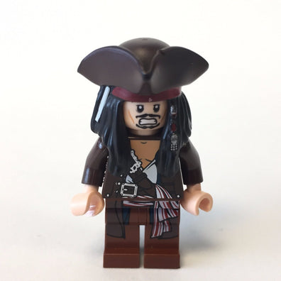 LEGO Minifigure-Captain Jack Sparrow with Tricorne-Pirates of the Caribbean-POC011-Creative Brick Builders
